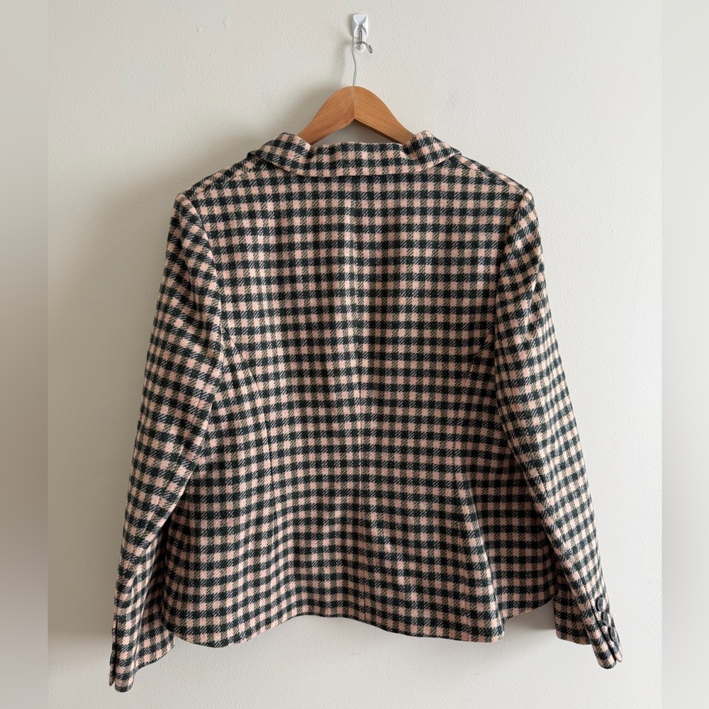 Boden British Tweed by MOON Wool Plaid Blazer (Size US 14) - Picture 5 of 8